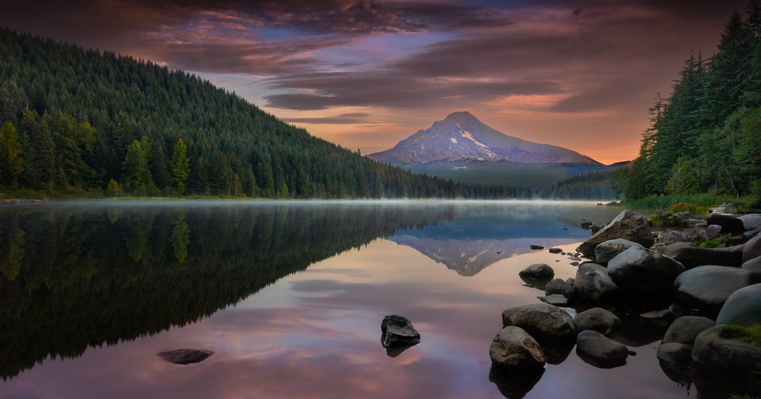 Dawn Arriving over Mount Hood
